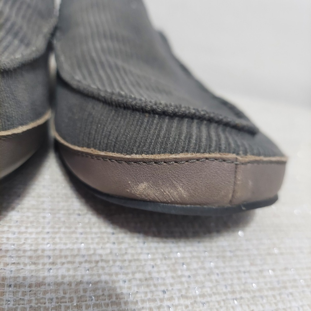 Olukai Moloa Slippers Gray Corduroy Slip On Comfort Casual‎ Shoes Men's 15 - Picture 5 of 9